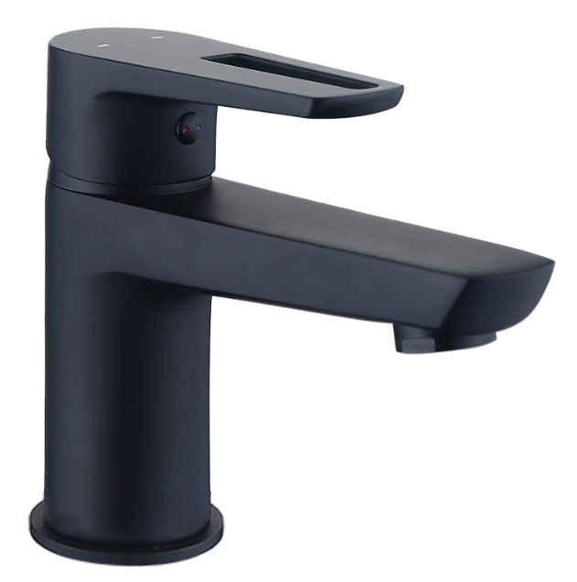 RUBINE Basin Mixer Tap - STYLO 9121 Black Color